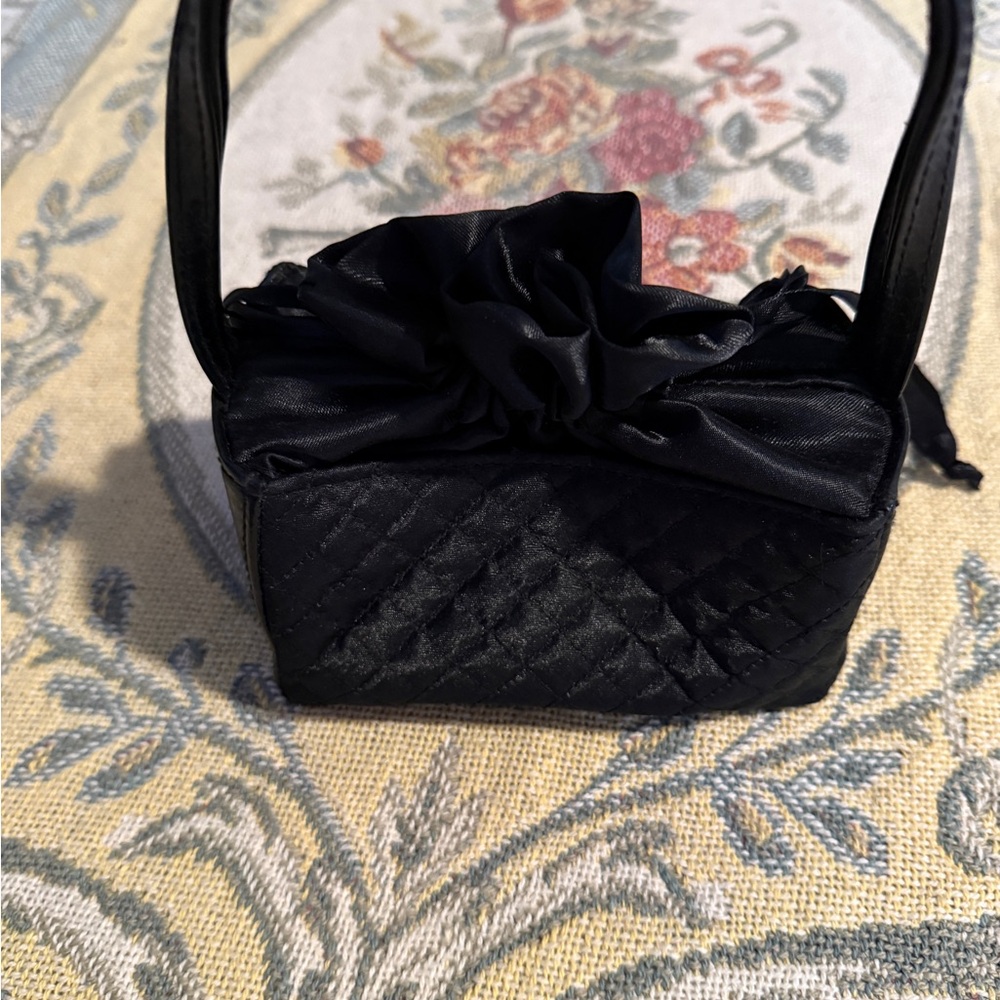 Estee Lauder Black Mini Crossbody Drawstring Bag